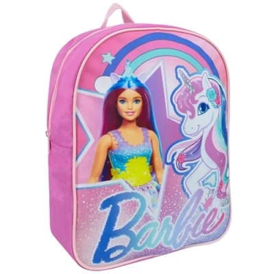 Afbeelding van Barbie Rugzak, eenhoorn tas, schooltas voor meisjes, basisschool, rugzakken kinderen, één maat, roze, Roze
