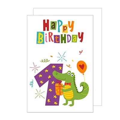 Afbeelding van Edition Seidel Exclusieve premium verjaardagskaart met envelop, wenskaart voor kinderen, jongens en meisjes (G2941 SW022)