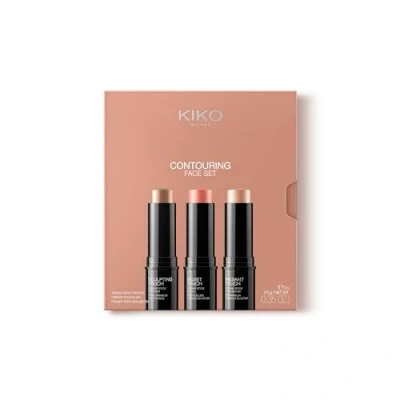 Image de KIKO Milano Contouring Face Set 01, Kit De Maquillage Visage Avec 3 Sticks : Blush, Enlumineur Et Contour Du