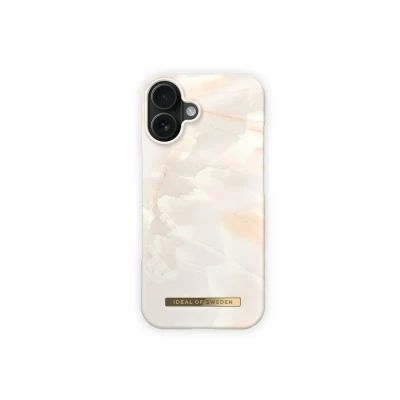 Afbeelding van iDeal of Sweden Fashion Backcover voor de Apple iPhone 16 Rose Pearl Marble