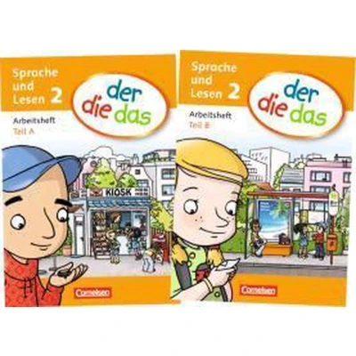Afbeelding van der die das Sprache und Lesen 2. Schuljahr: Arbeitsheft Teil A B im Paket