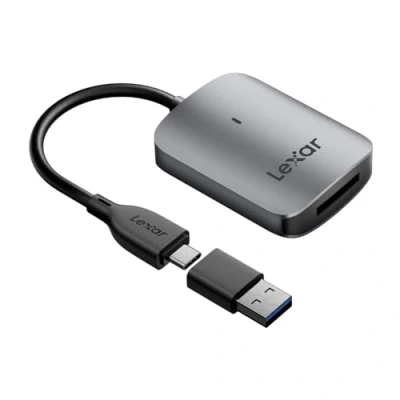Afbeelding van Lexar RW515 CFexpress type A kaartlezer, tot 900 MB/s, USB 3.2 Gen 2 CFe geheugenkaartlezer, CF kaartlezer met C/USB C naar adapter (LRW515U RNHNG)