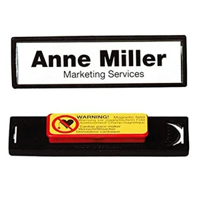 Afbeelding van Badge Durable clip card met magneet 17x67mm
