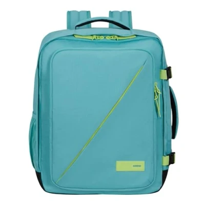 Image de American Tourister Take2Cabin sac de cabine easyJet 45 x 36 20 cm, 38 L, 0,70 kg, bagage à main, dos d&#039;avion M, sous siège, turquoise/vert (Dusty Turquoise/Lime)