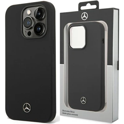 Afbeelding van Mercedes MEHMP13LSILBK iPhone 13 Pro / 6.1 zwart/zwart hardcase Siliconen Magsafe
