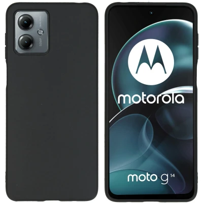 Afbeelding van iMoshion Hoesje Geschikt voor Motorola Moto G14 Siliconen Color Backcover Zwart