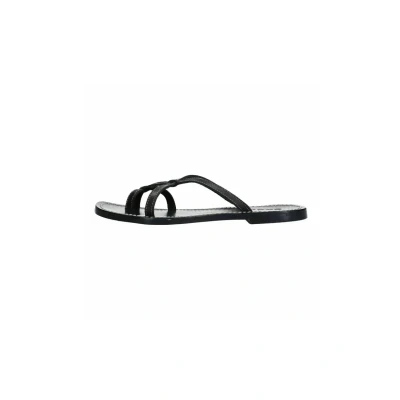 Afbeelding van Sacha Dames Zwarte leren slippers Maat 37