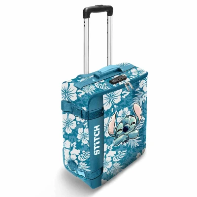 Afbeelding van Karactermania Disney Lilo en Stitch Blauwe Opvouwbare Cabinekoffer Aloha