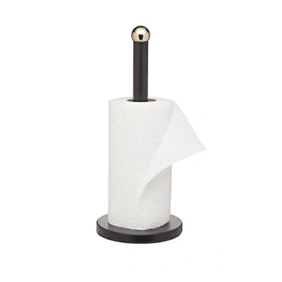 Afbeelding van KitchenCraft MasterClass Keukenrolhouder, Roestvrij Staal, ‎36,2 x 15,6 Centimeter, Zwart/Messing, MCBRSTOWEL