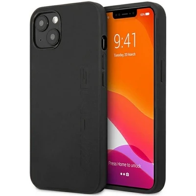 Afbeelding van Mercedes Benz AMG Leather Back Case Geschikt voor Apple iPhone 14 Plus (6.7&quot;) Zwart
