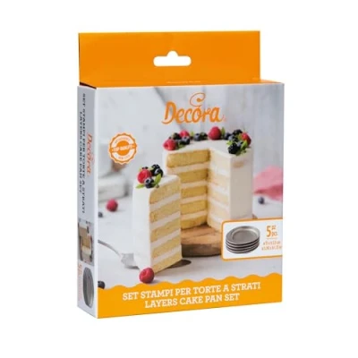 Afbeelding van Bakvormen Laagjestaart Rond Ø15cm Set/5