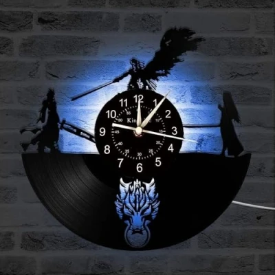 Afbeelding van Smotly Vinyl Wandklok, Laatste Fantasie Thema Record Handgemaakte Kunst Creatieve Kleur Licht Nachtcadeau Home Decor Wandklok 7 Kleuren, B4