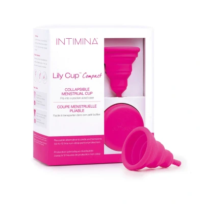 Afbeelding van Intimina Lily compact Cup maat B kleine menstruatiecup met plat opvouwbaar design