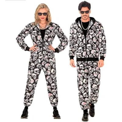 Afbeelding van Widmann Halloween Kostuum Game Of Life And Death Retro Trainingspak Zwart / Wit XXL Verkleedkleding