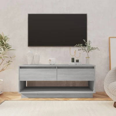 Afbeelding van Tv meubel 102x41x44 cm spaanplaat grijs sonoma eikenkleurig