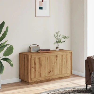 Afbeelding van vidaXL Dressoir 102x35x55 cm bewerkt hout artisanaal eikenkleurig