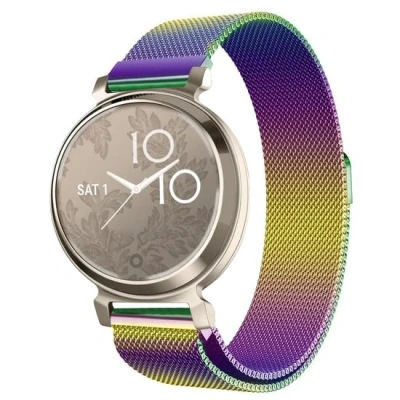 Afbeelding van Milanese bandje Multicolor Garmin Lily 2 RVS Horlogebandje