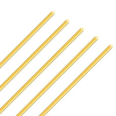 Afbeelding van iMeistek 5 stuks massief messing ronde stangen Ø 4 mm lengte 250 voor handgrepen en knutselen