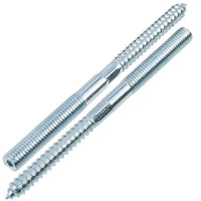 Afbeelding van AERZETIX C75896 Set van 12 schroeven met dubbele schroefdraad M10x140mm Schroefdraadbout staal