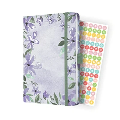 Afbeelding van Sigel agenda 2024 Jolie Beauty A5 hardcover 7 dagen / 2 pagina&#039;s loose florals lilac SI J4337