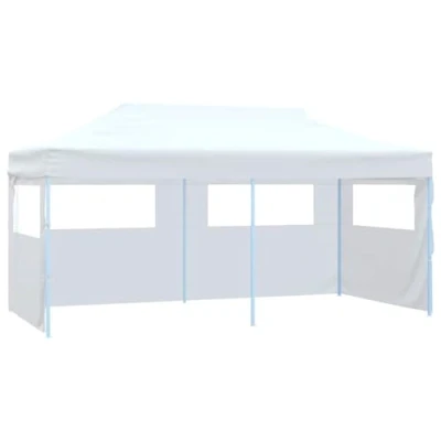Afbeelding van vidaXL Opvouwbare partytent met 4 wanden, 3 x 6 m, staal, wit