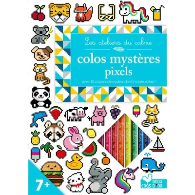 Image de Colos pixels avec crayons de couleur