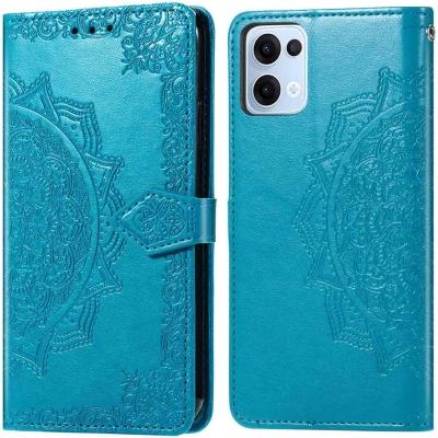 Afbeelding van imoshion Hoesje Geschikt voor Oppo Reno 13 Mandala Bookcase Turquoise