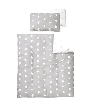 Afbeelding van Roba Bedtextiel Little Stars 135 X 100 Cm Katoen Grijs 2 delig
