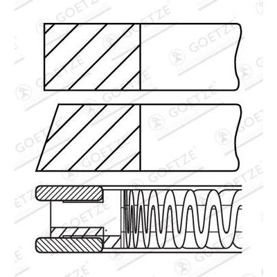Afbeelding van GOETZE ENGINE 08 447807 00 Zuigerveer 77 0,5 SKODA: Fabia 2, VOLKSWAGEN: Polo V Hatchback, IV Fox Hatchback