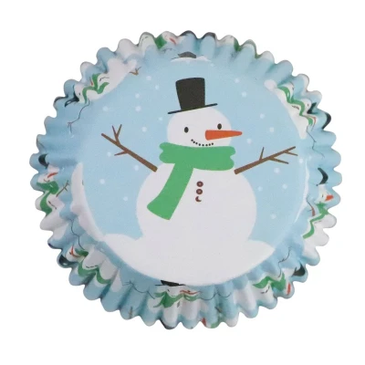Afbeelding van Cupcake cups PME Sneeuwpop 30 stuks