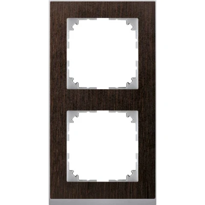 Afbeelding van Afdekraam M Pure Decor 2V Hout Wenge Systeem Schneider Electric MEG4020 3671