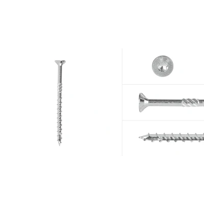 Afbeelding van Wovar Spaanplaatschroeven Verzinkt 6 x 90 mm Torx 25 met snijpunt Doos 100 Stuks