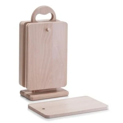 Image de zeller 22375 support pour planche à découper en bois de hêtre 7 pièces 15 x 9 31 cm