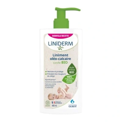 Afbeelding van Liniderm Biologische Zalf Oléo Calcaire Pompfles 480 ml
