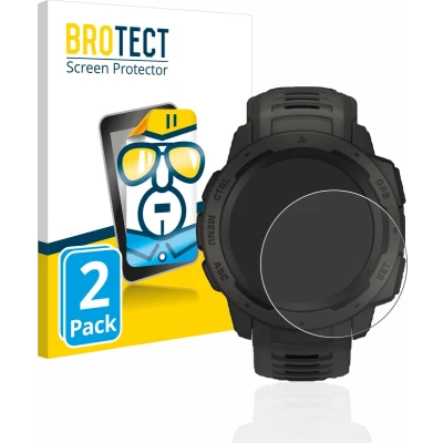 Afbeelding van BROTECT Screenprotector voor Garmin Instinct / Tactical Edition Folie Beschermfolie transparant (2 Stuks)