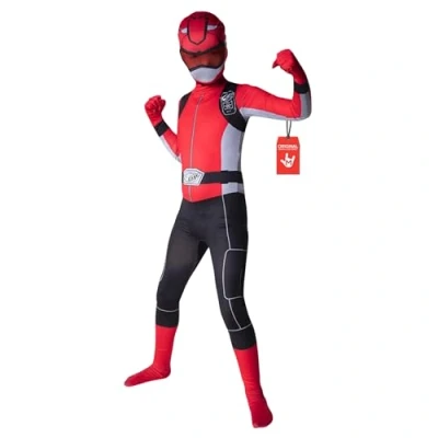 Afbeelding van Morphsuits Power Ranger kostuum voor kinderen, kostuum, rood, Rangers kinderkostuum, carnaval,