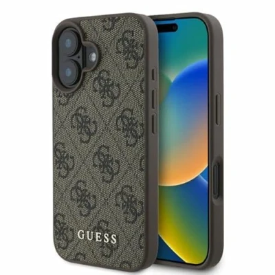 Afbeelding van Guess GUHCP16SG4GFBR iPhone 16 6.1&quot; bruin/bruin hardcase 4G Classic