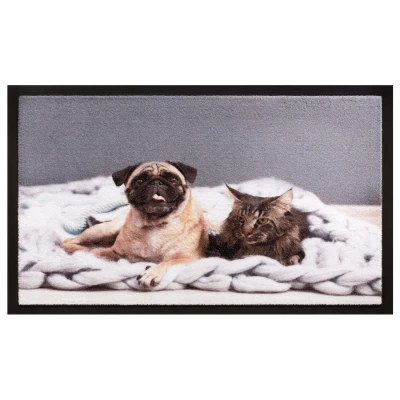 Afbeelding van Hamat Deurmat Image Cat &amp; Dog 40x60 cm Multi Color