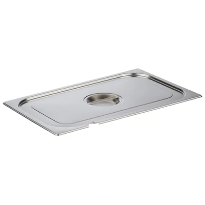 Afbeelding van APS 81191 GN 1/1 deksel met lepelopening, roestvrij staal, afmetingen 325 mm x 530 / hoogte 30