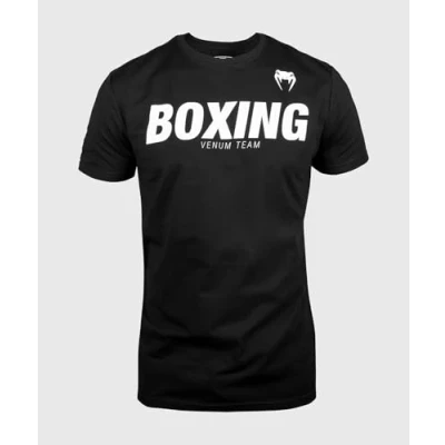 Afbeelding van Venum Boxing VT T Shirt Katoen Zwart met wit XL