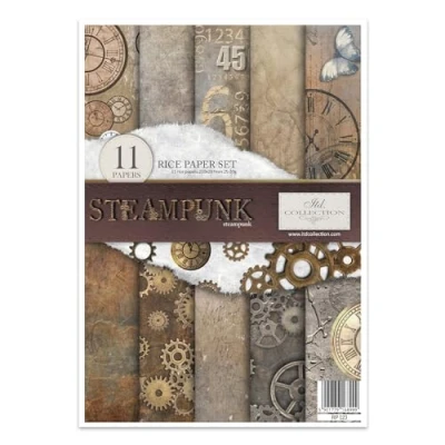 Afbeelding van ITD Collection RP023 Steampunk rijstpapier, 29,7 x 21 cm