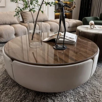 Afbeelding van NURPELLE Ronde transparante tafelbeschermfolie met afgeschuinde randen, 2 mm dik, verkrijgbaar in verschillende maten of precies passend, tafelbeschermer van transparant pvc