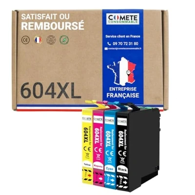 Image de COMETE 604XL 4 Cartouches d&#039;encre Compatibles Epson 604 XL Marque française