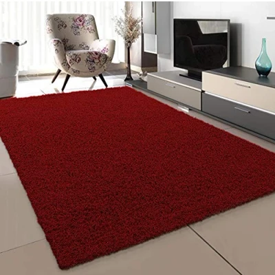 Afbeelding van Sanat Vloerkleed voor de woonkamer, rood, hoogpolig, modern, afmetingen: 80 x 150 cm