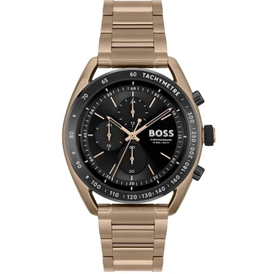 Afbeelding van BOSS Center Court Chronograaf, Heren, Maat: One Size, Black/beige