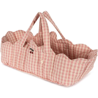 Afbeelding van Konges sløjd poppenreiswieg powder pink check