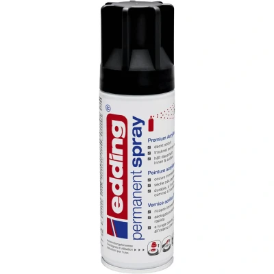 Afbeelding van Edding 4 5200901 Spray 5200 Kleur: diepzwart zijdemat RAL 9005 200 ml