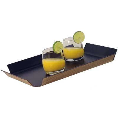 Afbeelding van Continenta Dienblad Zwart Metallic 41x29,5 Cm