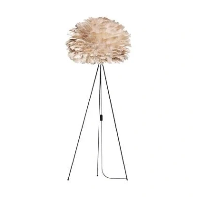Afbeelding van Umage Eos Medium vloerlamp light brown met tripod zwart Ø 45 cm