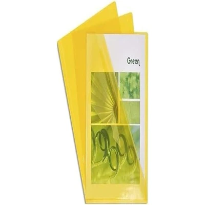 Afbeelding van Exacompta Ref. 661235E Box met 100 stuks, gladde hoeken, van halfvast PVC, 13/100. A4 formaat uitsparing voor eenvoudig openen kleur: geel